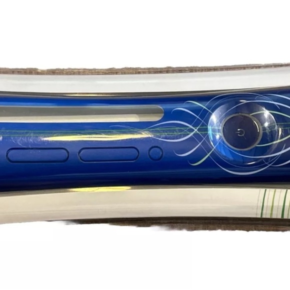 Brand New Official Microsoft XBOX 360 Faceplate Blue Hot Rod Factory Sealed - Picture 2 of 3